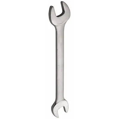WESTWARD Open End Wrench: Alloy Steel, Satin, 18 mm_19 mm Head Size, 9 in Overall Lg - Metric, Double End, Open End Wrenches