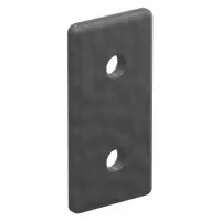 End Cap: 15 Series, Inch, 3 in x 1 1/2 in x 1 1/2 in, Black, Plastic, Unfinished, Single (MPN 15AC7930)