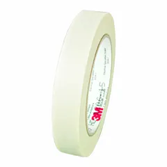 This abrasion-resistant electrical tape features a fiberglass cloth backing with a silicone adhesive, designed for indoor use. It measures 1 inch wide by 36 yards long with a thickness of 7.01 mil. Suitable for wrapping cables, harnessing wires, and securing components in electrical systems requiring durable insulation and protection.
