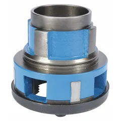 This WESTWARD die head assembly is a replacement component for threaders, designed to cut NPT threads on pipe. It accommodates 1 1/4 in die sizes with a right-hand orientation, suitable for industrial plumbing and piping applications.