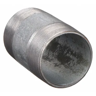 BECK Pipe Nipple: 1 1/4 in Nominal Pipe Size, 5 1/2 in Lg, Schedule 40, Galvanized Steel - Schedule 40 Threaded on Both Ends Pipe & Pipe Nipples