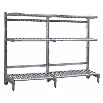 NEW AGE INDUSTRIAL Cantilever Rack: 96 in x 27 in x 72 in, 3 Shelves - Lightweight Corrosion-Resistant Cantilever Shelving