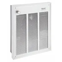 DAYTON Recessed Electric Wall-Mount Heater: 3600 W/4800 W, 240/277V AC, Single Phase, White