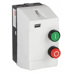 Enclosure designed to house and protect Dayton IEC contactors and motor starter components. NEMA Type 12 rated for dust-tight and oil-tight protection in industrial environments. Compatible with Dayton IEC Contactors series.