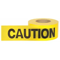General Caution Messaging Barrier Tape, 3 in x 1000 ft, Yellow Polyethylene