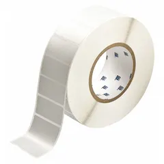 This precut label roll from Brady measures 2 13/64 in x 1 in and is made of gray metalized polyester. It is halogen-free and designed for use with the BBP11 printer series. Suitable for industrial labeling applications requiring durable, clear identification on equipment, cables, and components.