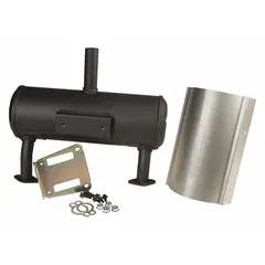 Muffler kit for Kohler engines, compatible with models 730, 740, 750, CH25, and LH640-755. Reduces exhaust noise on lawn tractors, zero-turn mowers, and industrial equipment. Direct replacement part.