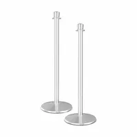 Barrier Post: Urn, 39 1/8 in Post Ht, Silver, Stainless Steel, Tapered, 36 in to 40 in (MPN CPHD40S-PS1-2PK)