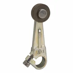 Fixed roller lever accessory for limit switches, compatible with 9007C series. Features a rotary lever roller actuator with outside offset roller position. Maximum arm/operator length of 1.38 inches. Used for position detection of moving parts in industrial machinery and automation systems.