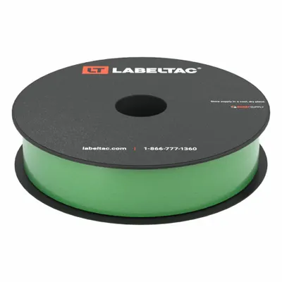 CREATIVE SAFETY SUPPLY LabelTac Pro Model Reflective Supply: 1 in x 75 ft, Vinyl, Green (Gloss) - LabelTac Thermal Transfer Continuous Label Rolls