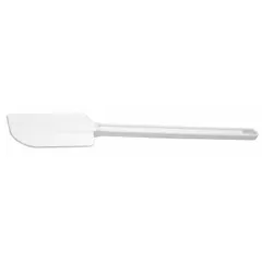 This spatula features a thermoplastic blade and polypropylene handle, with an overall length of 13 1/2 inches and a blade width of 2 3/4 inches. NSF certified, it is suitable for food preparation and serving in commercial kitchens, particularly with non-stick cookware. Not dishwasher safe.