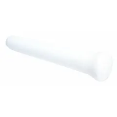 This pestle is designed for use with standard mortars in laboratory and industrial settings. It is used for grinding, crushing, or mixing solid materials during sample preparation, chemical analysis, and material testing. The 130 mm length provides adequate reach for typical mortar sizes.
