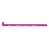 ID Wristband: DNR, 12 7/8 in Overall Lg, 1 1/8 in Overall Wd, Plastic, Purple, 500 PK (MPN ALR-PP-36)
