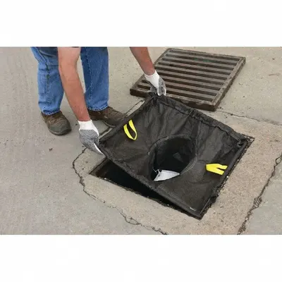 EAGLE Curb Inlet Guard: Debris/Oil/Sediment, 60 in L x 60 in W x 60 in H - Frameless Insert Street Drain Filters