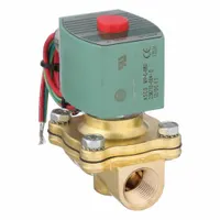 REDHAT Solenoid Valve: 2-Way, Normally Closed, 1/2 in Pipe Size, 12V DC, Watertight, High Flow (MPN 8210G094LF 12/DC)