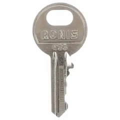 Replacement key with Key Code 455 for Emergency Stop Cable Pull Switches in the XY2C series. Used to reset or unlock the switch after an emergency stop activation in industrial machinery applications.
