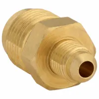 Flared Fitting Union: 1/2 in OD x 3/8 in OD Fitting Size, Flared, Brass, 10 PK (MPN 42F-8-6)