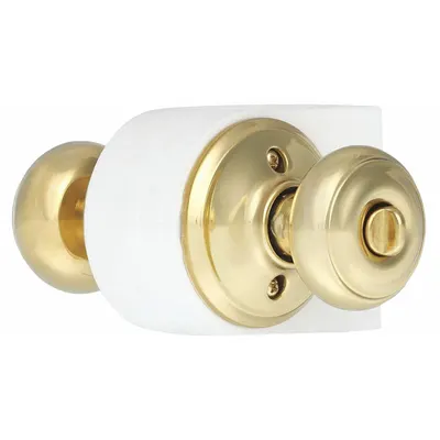 SCHLAGE F51A GEO 605 Office Knob Lockset, Brass, Georgian Style - Office Knob Locksets