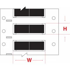 Precut sleeve label roll for on-demand wire and cable identification. Each label measures 1 in x 1 in and is made of polyvinylidene fluoride with a black matte finish. Designed for wire gauges from 20 AWG to 0 AWG and compatible with the i5100 printer series. Suitable for industrial marking applications requiring clear, durable labeling.