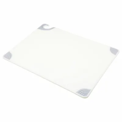 SAN JAMAR Saf-T-Grip Cutting Board, 18 x 24 in, White, Co-Polymer, NSF Certified - Saf-T-Grip Cutting Boards