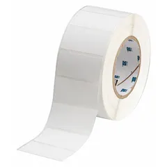 Rubber permanent adhesive label roll, 1 1/4 in x 2 1/2 in, 2,000 labels. Compatible with i7100 printer series. Used for permanent identification and asset tracking in industrial environments.