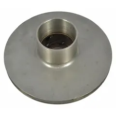 Closed-design impeller made of stainless steel for use with Dayton straight centrifugal pumps. Compatible with manufacturer model number 2ZXL5A. Suitable for fluid handling applications requiring corrosion resistance.
