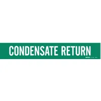Pipe Marker: Condensate Return, Green, White, Fits 2 1/2 to 7 7/8 in Pipe O.D., 1 Pipe Markers (MPN 7349-1)