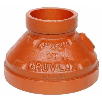 GRUVLOK Grooved Concentric Reducer, 12 in x 8 in, Ductile Iron, 300 psi @ 150° F - Grooved Pipe Fittings