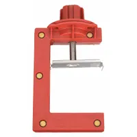 This lockout kit is designed for butterfly valves with lever handles, using a squeeze-trigger mechanism and cable to secure the valve in the closed or open position. It supports lockout/tagout procedures during maintenance to prevent accidental operation