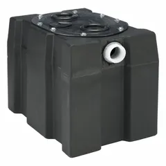 Structural foam sink tray basin for indoor use. Accommodates one pump with a 1-1/2 in inlet diameter and a 2 in vent. Not radon mitigating. Used in sump pump systems to collect and manage water in basements or crawl spaces.