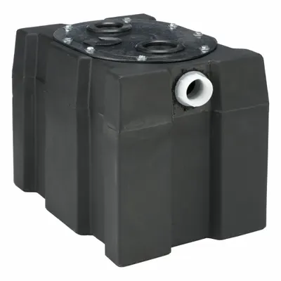 Dayton Sump Basin: 11 gal Capacity, Structural Foam, For 1 Pumps, 1 1/2 in Inlet Dia. - Sink Tray Sump Basins