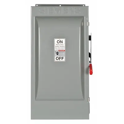 Siemens Safety Switch: Fusible, 200 A, Three Phase, 240V AC, Galvanized Steel - Fusible Safety Switches