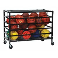 CHAMPION SPORTS Ball Locker: 47 in Overall Lg, 24 in Overall Wd, 37 in Overall Ht, Steel, Black (MPN MBLX)