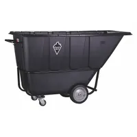 TOUGH GUY Tilt Truck: 27 cu ft, 2,100 lb, 77 in L x 34 1/2 in W x 43 1/4 in H, Black, Flat (MPN 21VK34)