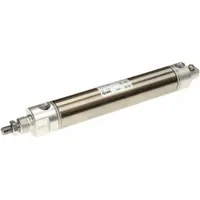 SMC Round Body Cylinder: 7/8 in Bore, 1 1/2 in Stroke, Non-Repairable, Stainless Steel, NCM, Air (MPN NCMC088-0150)