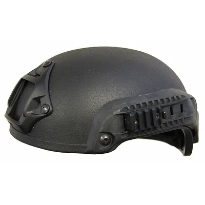 UNITED SHIELD Level IIIA Combat Helmet, Black Aramid, Size L, 1/2 in Pad Thick
