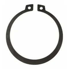 Snap ring for material handling equipment, designed to fit Dayton brand model 2ZE57. Used as a retaining ring to secure bearings or shafts in place.