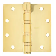 Full mortise-mount butt hinge with 2 in leaf width, made of steel. Features ball bearing type and removable pin. Used for mounting doors in industrial and commercial applications where frequent operation is required.