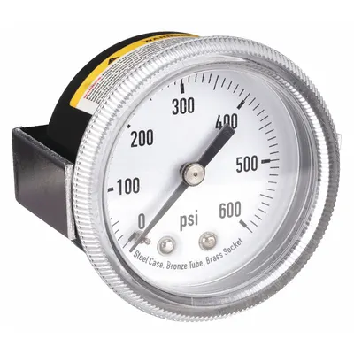 OEM Panel-Mount Pressure Gauge: U-Clamp - U-Clamp Panel-Mount with Brass/Bronze Wetted Parts