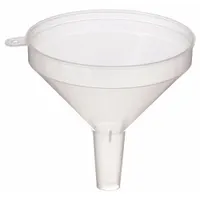 Utility Spout Funnel: Plastic, 7 fl oz Fluid Capacity, 3 7/8 in Overall Dia, 3 3/4 in Overall Ht