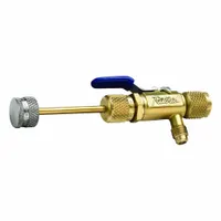YELLOW JACKET Valve Core Remover: 10 in Lg, Brass, 1/4 in Female SAE Right-Hand, A2L Compatible (MPN 18991)