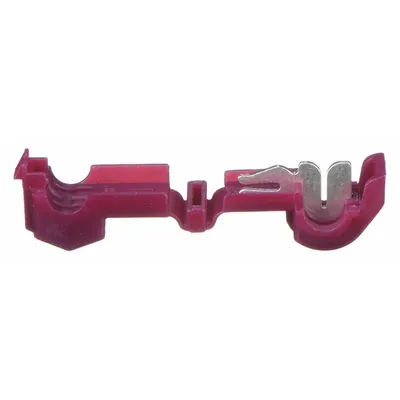 POWER FIRST Insulation Displacement Connector: 2 Ports, Red, 22 AWG – 18 AWG Run Size Range - T Tap Wire Connectors