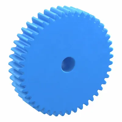 KHK GEARS Machined Spur Gear: Module m 1.5, 45 Teeth, 10 mm Bore Dia, Nylon, 20° Pressure Angle - Metric Spur Gears with Standard Hub