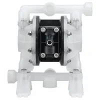 ARO Diaphragm Pump: Polypropylene Body, 1/2 in, NPT Connection, 14.4 gpm, PTFE Valve, PP Seat (MPN PD05P-APS-PTT-B)