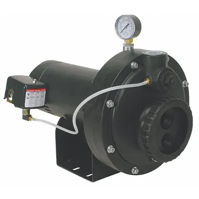 Dayton Convertible Well Jet Pump: Thermoplastic, Single Phase, 115/230V AC, 1 1/2 hp - Convertible Well Jet Pumps