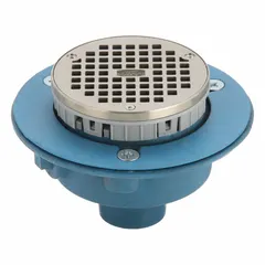 This ZURN floor drain is designed for general-purpose drainage in commercial and industrial floors. It collects and removes surface water, washdown fluids, and debris in areas such as kitchens, warehouses, and mechanical rooms. The cast iron body provides structural integrity, while the nickel bronze slotted round top offers corrosion resistance and a clean appearance. Nominal pipe size is 2 inches.