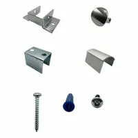 HADRIAN Headrail Corner Kit: Chrome Zamac, Chrome-Plated (MPN 607200)