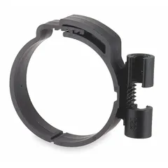 Snap-on hanger for securing 2 in copper tube with 2 1/8 in outside diameter. Made of polyamide, it fits 3/8 in threaded rod. Used in plumbing and HVAC for supporting tubing runs.