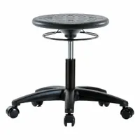 Stool: Polyurethane, Ht Range 15 1/2 in to 20 1/2 in, 13 in Seat Wd, 13 in Seat Dp, 0 Glides, Black (MPN IPDHSO-RG-RC-BLK)