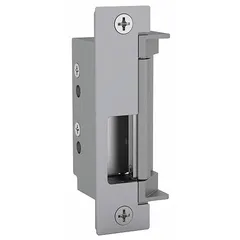This combination cylindrical and mortise electric strike accepts both cylindrical and mortise locksets. Constructed in stainless steel, it measures 4 7/8 in high and operates on 12V AC/DC input. Rated for heavy-duty performance, it is suited for access control integration in commercial door openings.